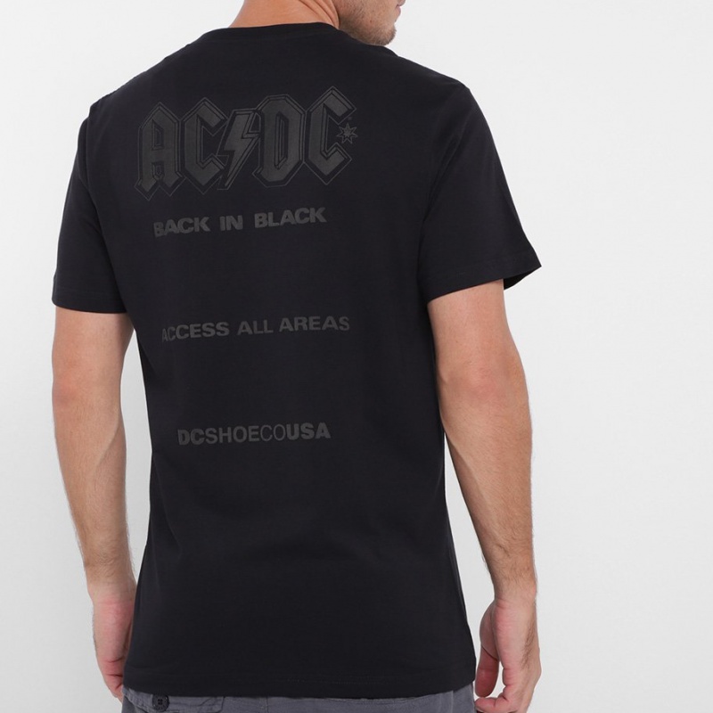 Camiseta Dc Shoes Ac Dc Back In Black Preto